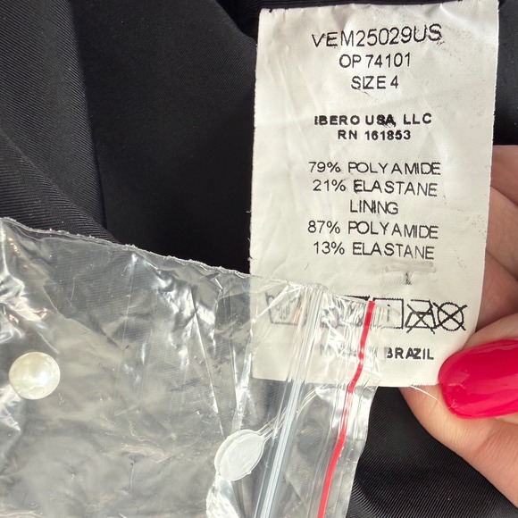 PatBO One Shoulder Floral Appliqué Cutout Midi Dress US 4 Black White Gorgeous🖤 - Picture 8 of 13